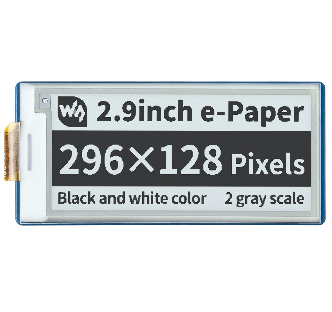 Display Epaper 2.9 - Módulo de Display E-Paper E-Ink Waveshare