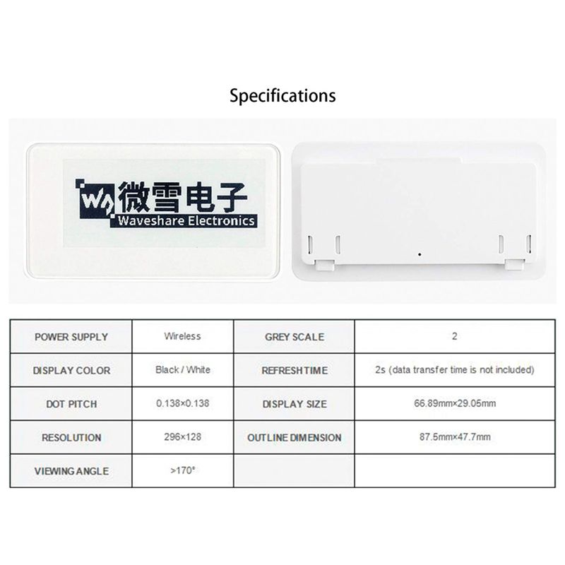 Display Epaper 2.9 - Novo 2.9 Polegada sem fio nfc-alimentado