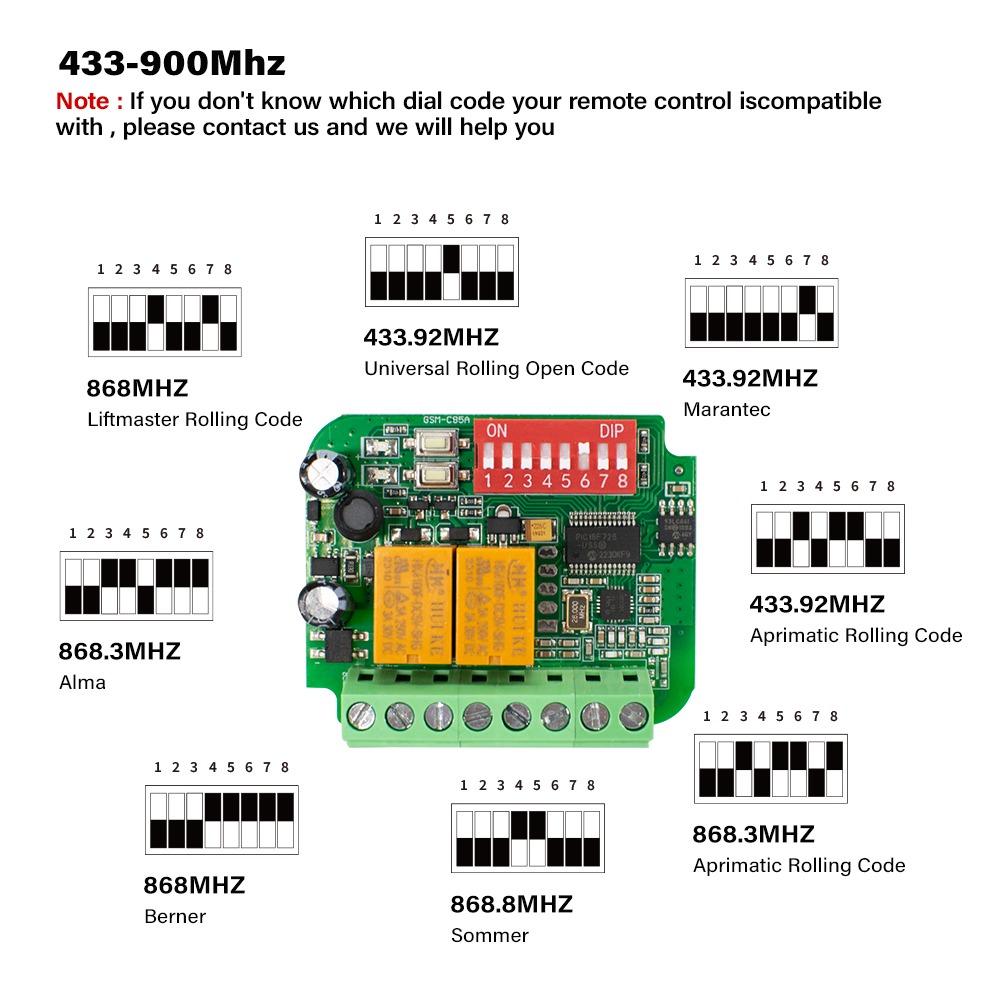 433Mhz Receiver Module - 1-10 pces receptor universal do controle