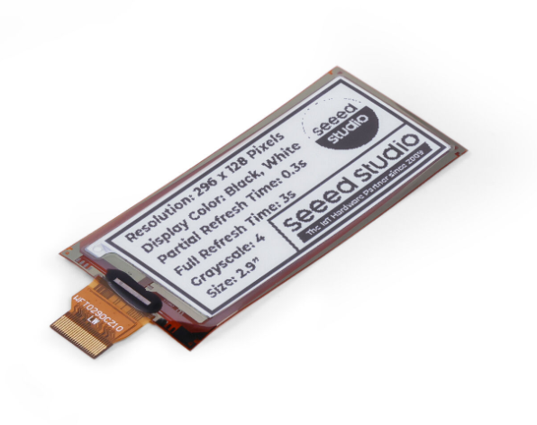 Display Epaper 2.9 - 104990852 Tela EInk EPaper monocromática flexível