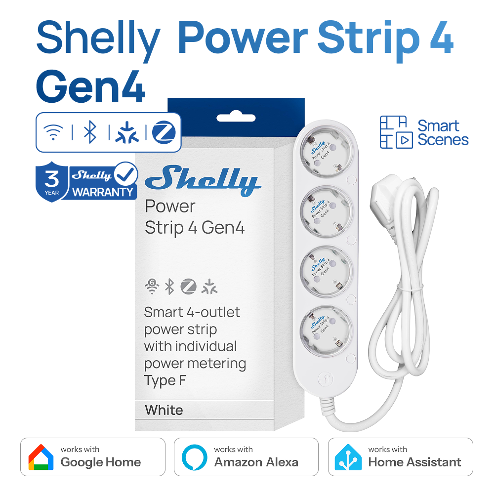 Shelly Relay Module - Shelly power strip 4 gen4 tomada