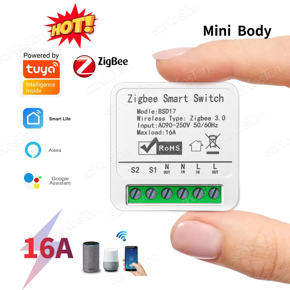 Smart Home Automation Diy - 16a tuya zigbee módulo de interruptor
