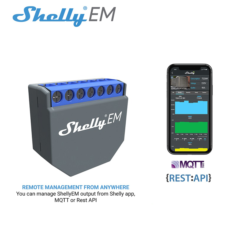 SHELLY EM Interruptor Controla - Shelly Relay Module avaliação e preço