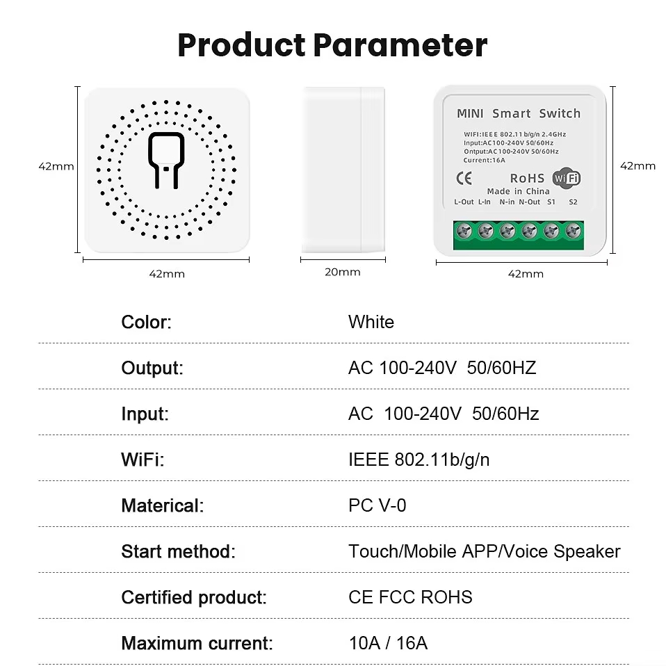 Interruptor WiFi Mini 16A com  - Home Automation Ideas avaliação e preço