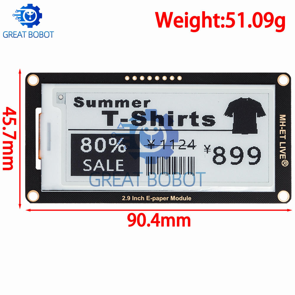 E-Ink Eink Display Screen, Mód - Display Epaper 2.9 avaliação e preço