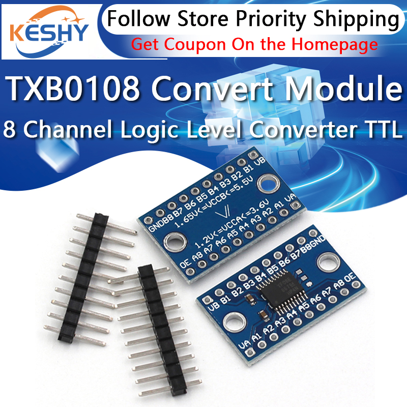 3.3v 5v txs0108e conversor de  - Level Shifter 3.3V avaliação e preço