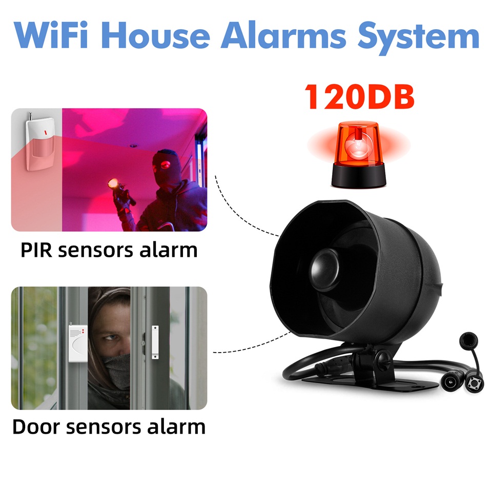 Kerui 120db sirene sistema de  - Smart Home Automation Diy avaliação e preço