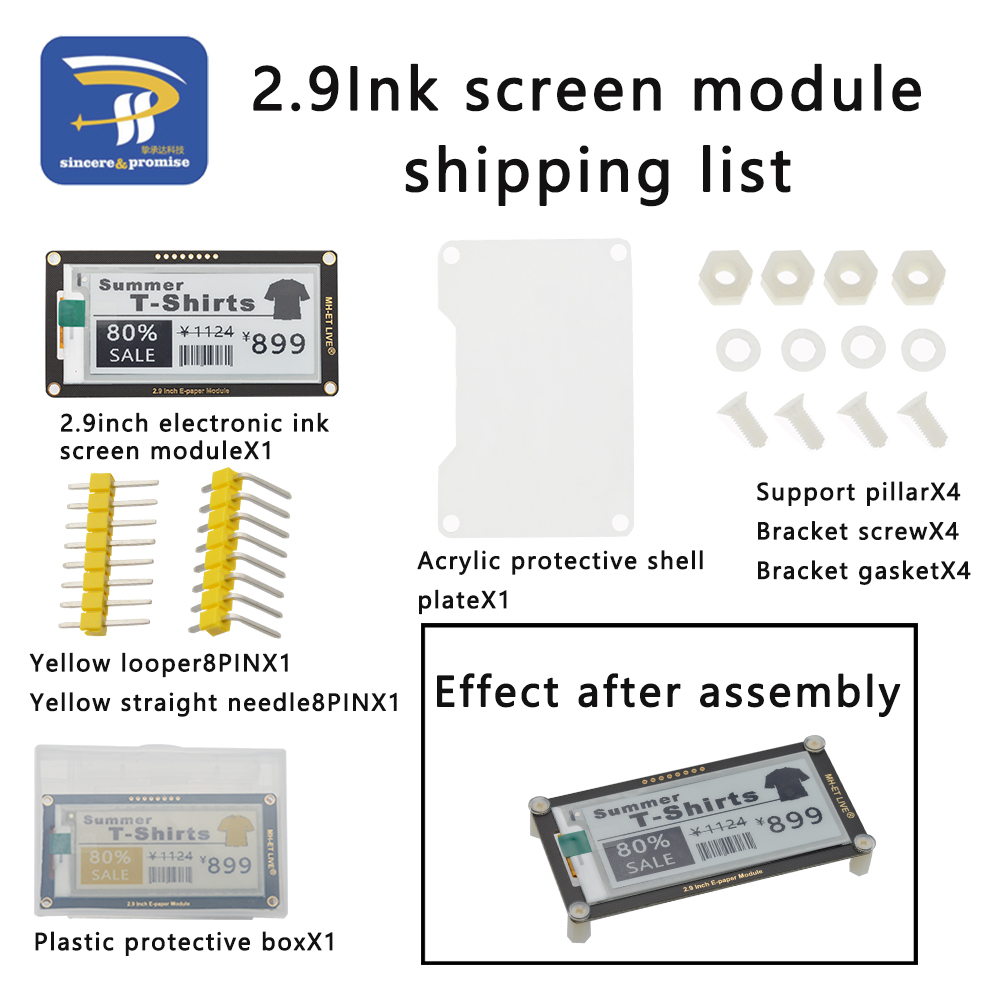 E-Ink Eink Display Screen, Mód - Display Epaper 2.9 avaliação e preço
