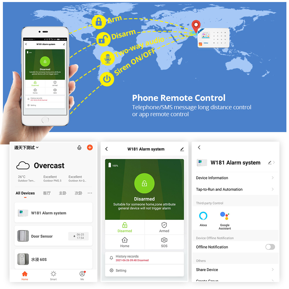 Kerui kit sistema de alarme se - Smart Home Automation Diy avaliação e preço